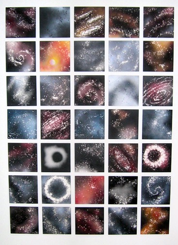 Star Quilt, Enamel/35 Panels, 8 x 8 inches each, Private Collection, Boston